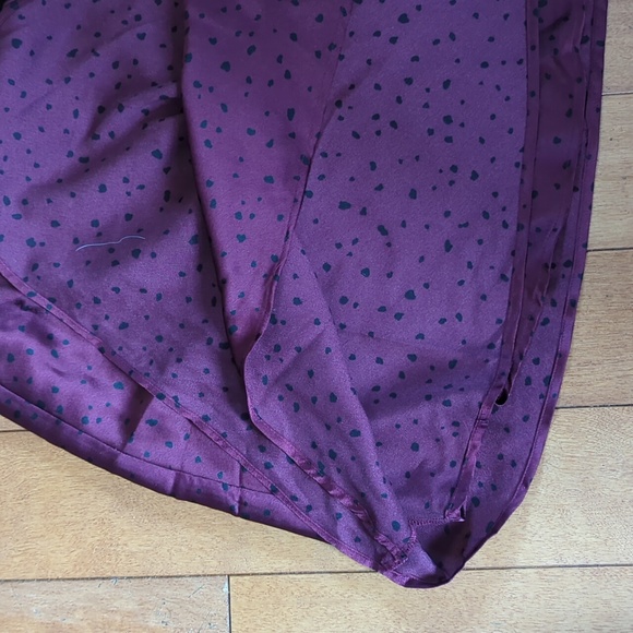 Abercrombie & Fitch - Maroon Polka Dot Skirt S - Picture 4 of 5
